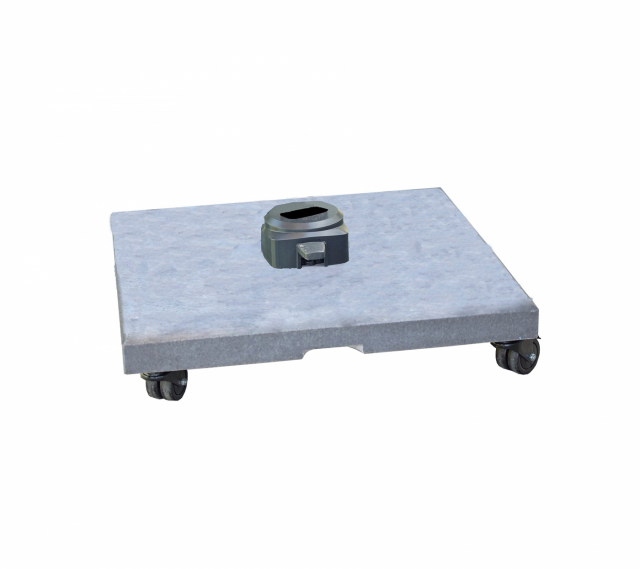 Hyde luxe parasoll fot m/hjul - Matt grey granit
