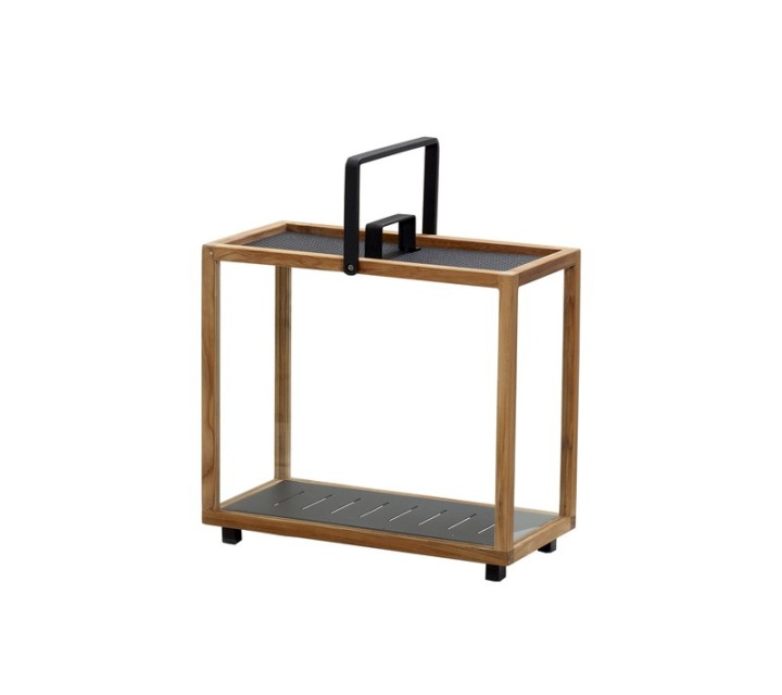 Lighthouse lykta rekt - teak/lava grey