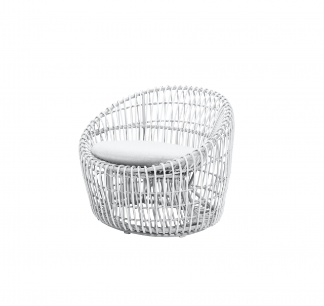 Nest Round fåtölj - white