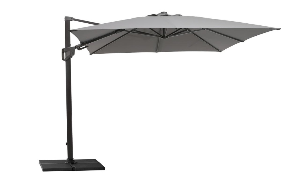 Hyde luxe tilt parasol 3x3 m - grey