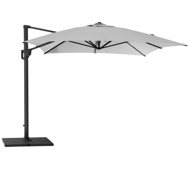 Hyde luxe hanging parasol 3x4 m - grey