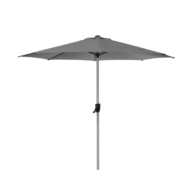 Sunshade parasol m/vev Ø 3 m - silver/dusty white