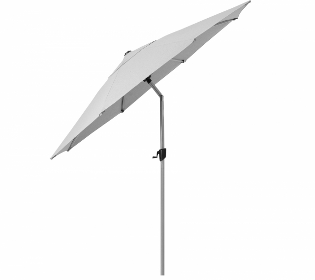 Sunshade parasol m/tilt Ø 3 m - silver mat./dusty white
