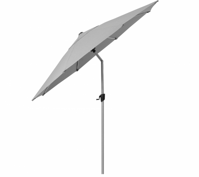 Sunshade parasoll m/tilt Ø 3 m - silver matt/light grey