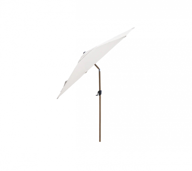 Sunshade parasoll m/tilt Ø 3 m - wood look/dusty white