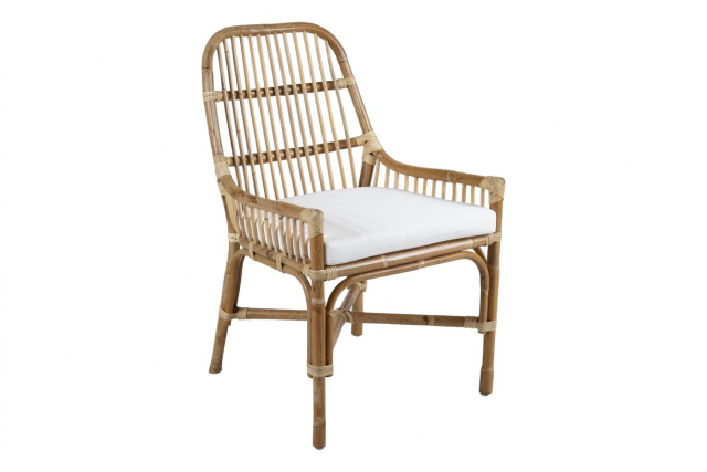 Vallda spisestol - natur/offwhite pude