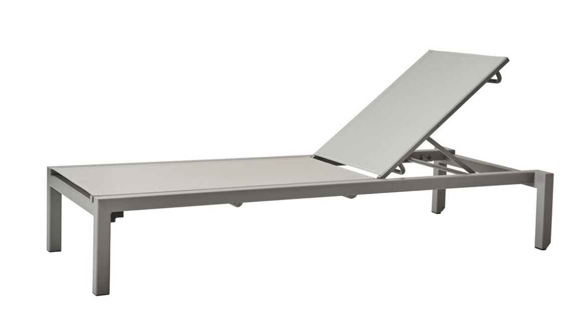 Relax solsäng stapelbar - light grey