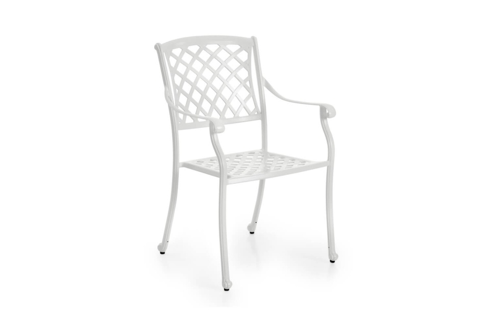 Arras karmstol - hvid