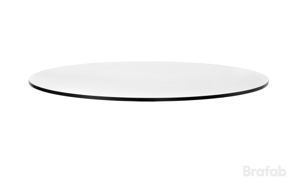 Laminatplade Ø 70 - hvid