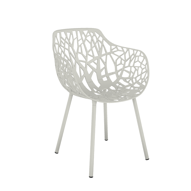 Skov lænestol - hvid