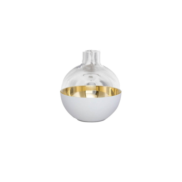 Pomme vas & lyseholder lille - hvid