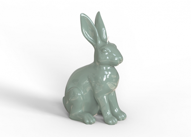 Lackeret kaninlys H20 cm - sage