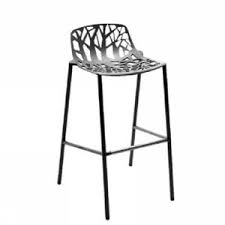 Skov barstol høj sh 78 cm lav ryg - sort