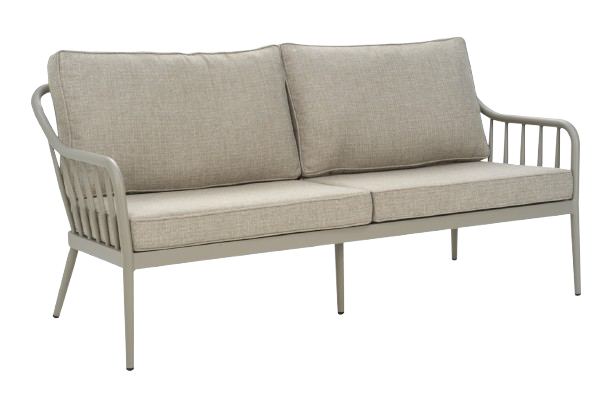Coleville 3-personers sofa - khaki/beige jute hynde