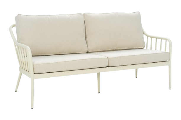 Coleville 3-personers sofa - perlehvid/beige hynde