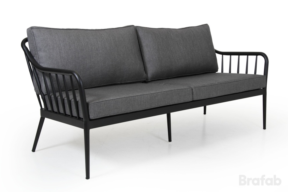 Coleville 3-personers sofa - sort/grå pude