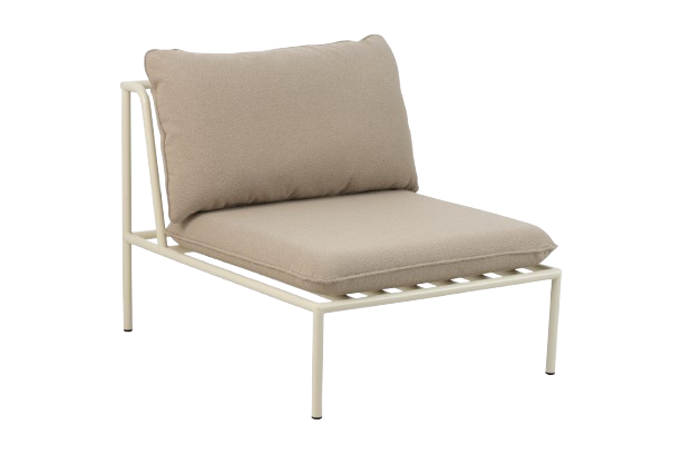 Collier midterdel - perlehvid/teddybeige pude