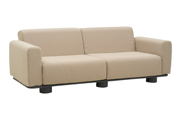 Bolster 2,5-personers sofa - antracit/teddy beige