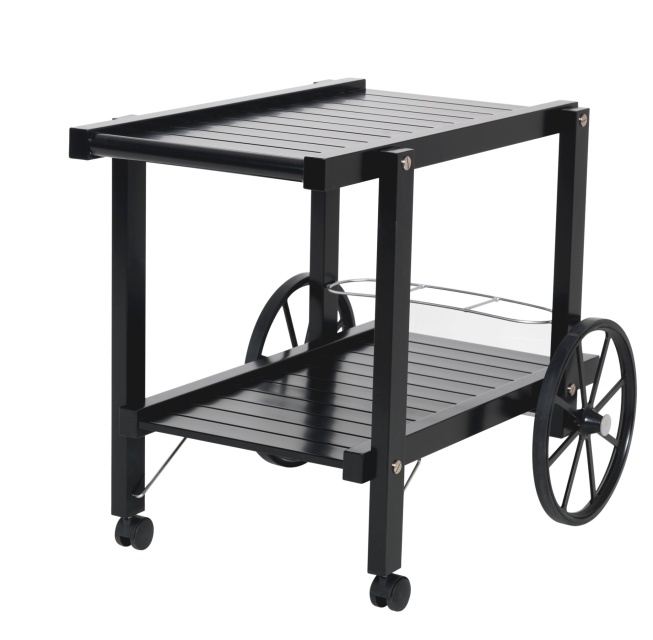 Serveringsvogn aluminium - sort