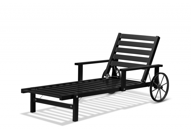 Liggvogn aluminium - sort