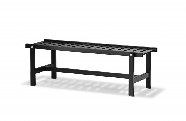 Bænk aluminium - sort