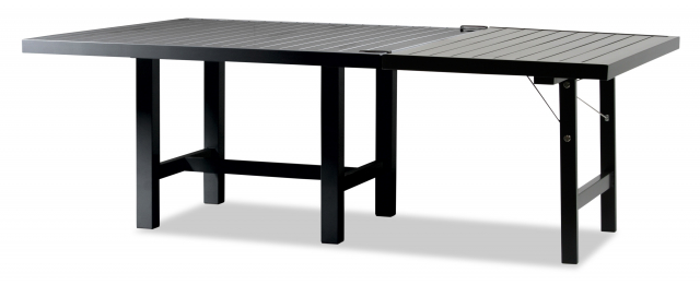 Tilføjelsesskive til bord aluminium 124x122 cm - sort