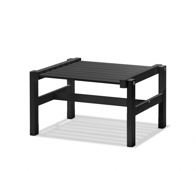 Fodskammel aluminium - sort