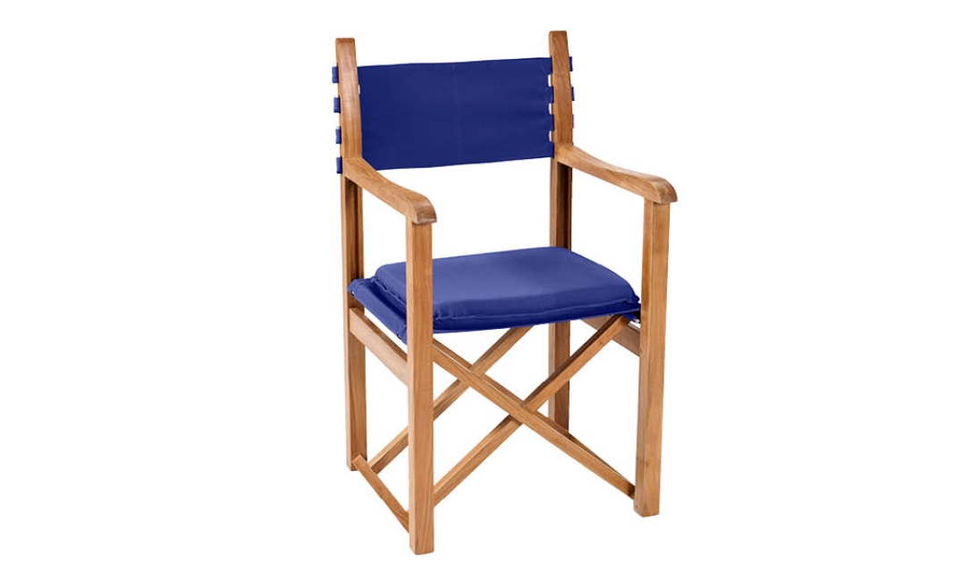 Haväng instruktørstol - teak/blå