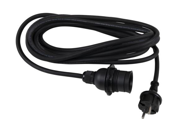Cord lampeledning 5m - sort