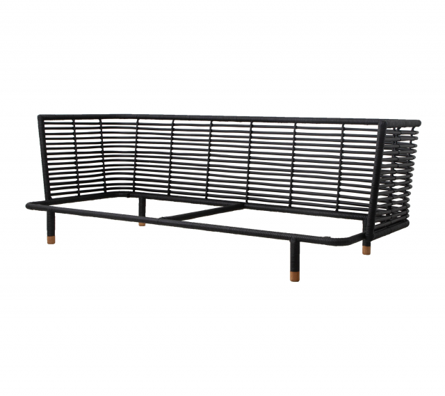 Sense 3-personers sofa ekskl. puder - sort