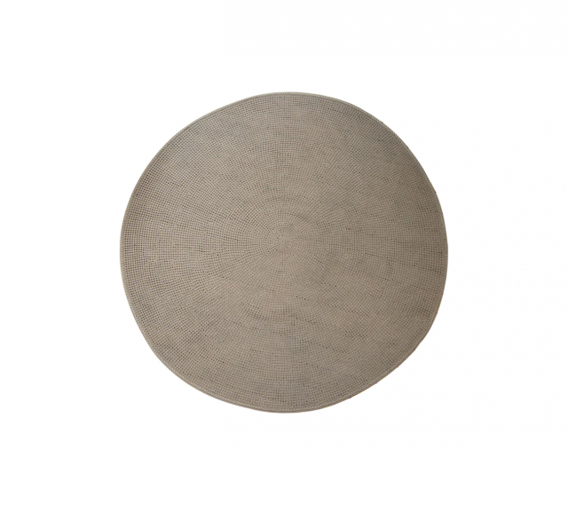 Knit tæppe Ø 200 cm - dark sand
