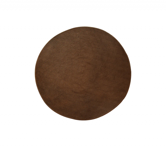 Knit tæppe Ø 200 cm - umber brown
