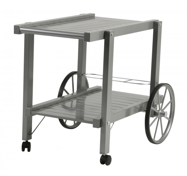 Serveringsvogn aluminium - grå