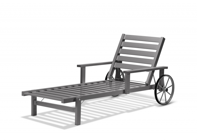 Liggvogn aluminium - grå