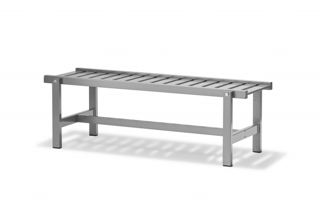 Bænk aluminium - grå