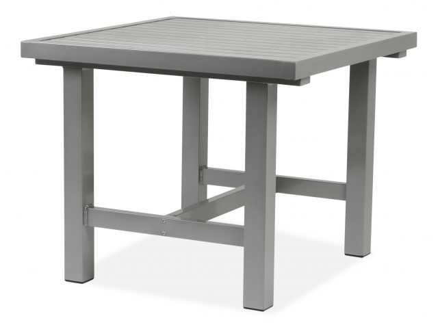 Bord aluminium 85x80 cm - grå