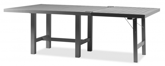 Tillægsplade til bord aluminium 124x122 cm - grå