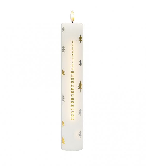 Sille adventslys - guld og sølvtræ