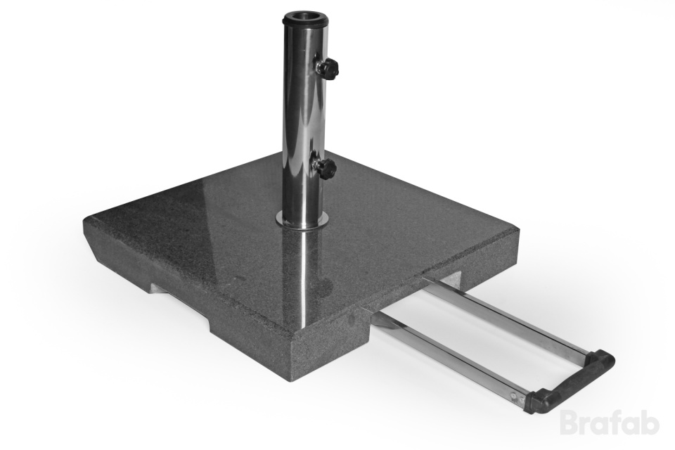 Mito parasolfod 50 kg - mørkegrå poleret granit