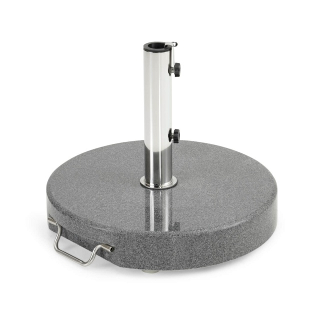 Grosseto parasolfod 40 kg - mørkegrå poleret granit