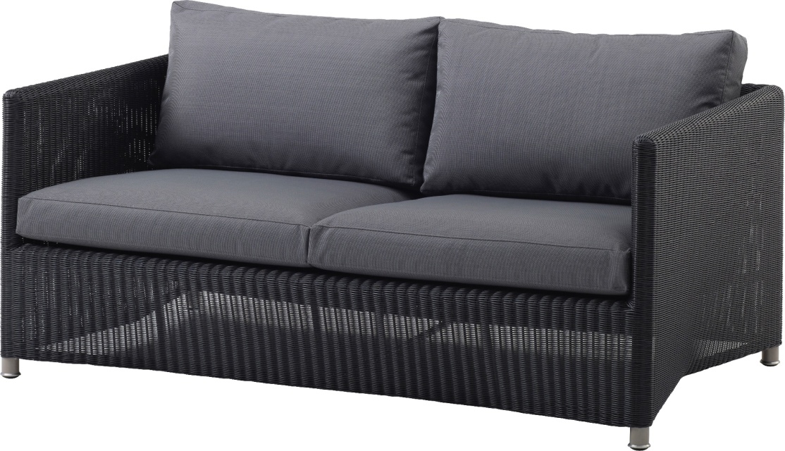 Diamond 2-personers sofa - graphite/grey