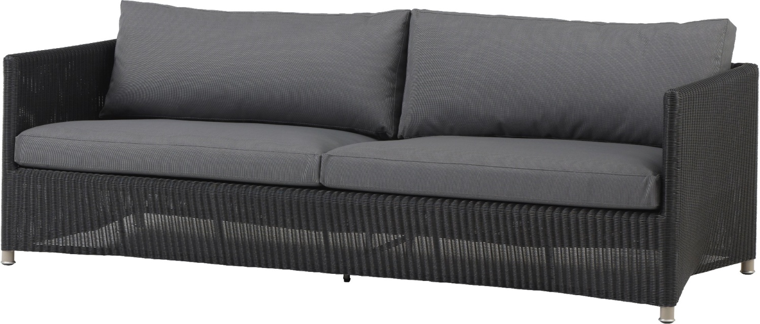 Diamond 3-personers sofa - graphite/grey