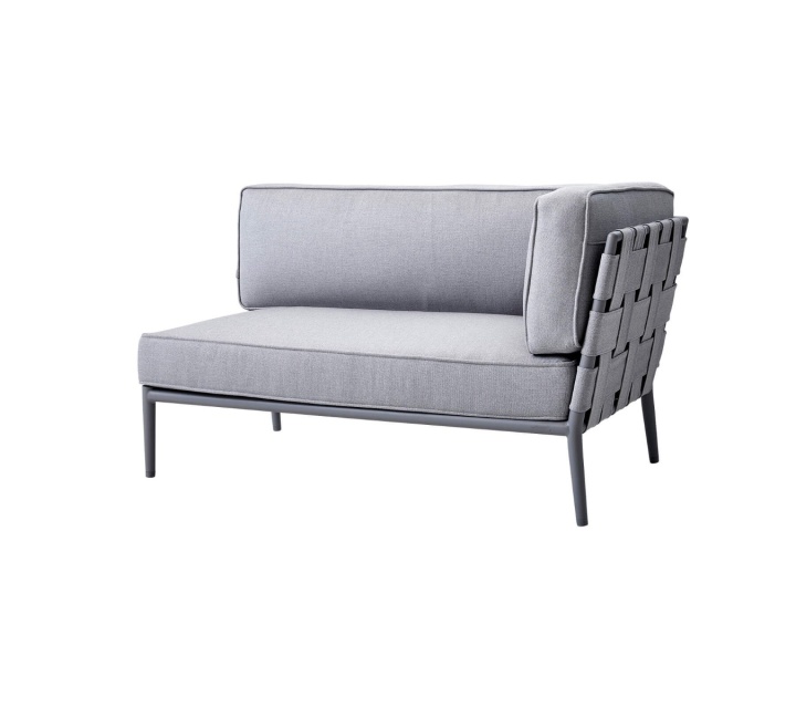 Conic 2-personers sofa venstre modulsofa - light grey