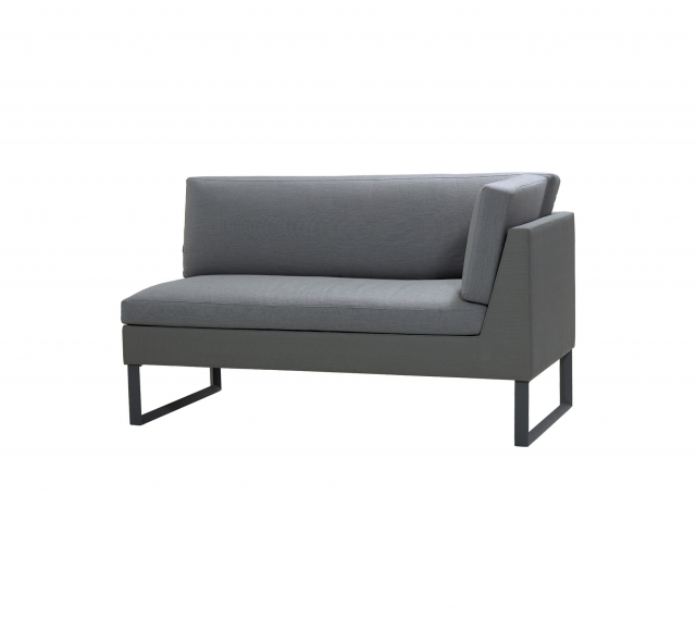 Flex 2 sæder modulær sofa venstre - grå