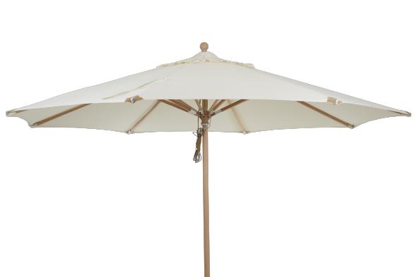 Parma træparasol Ø 3,5 m - natur