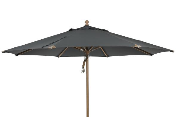 Parma træparasol Ø 3,5 m - grå