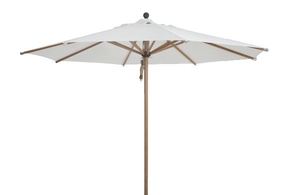 Paliano parasol Ø 3 m alu - Natur/hvid