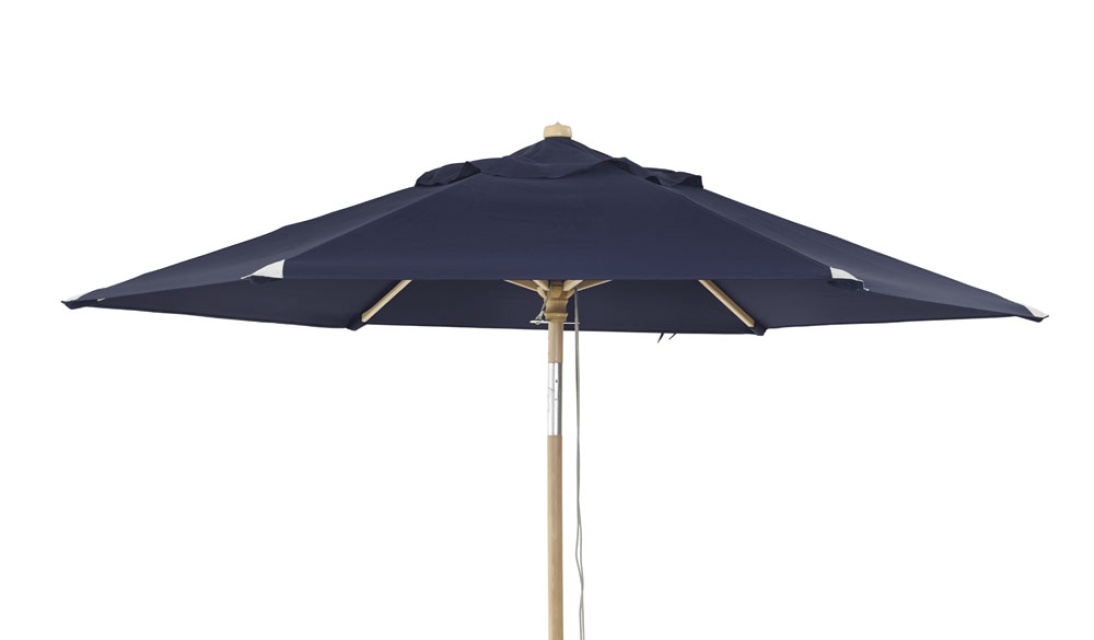 Trieste træ parasol Ø 2,5 m - Navy