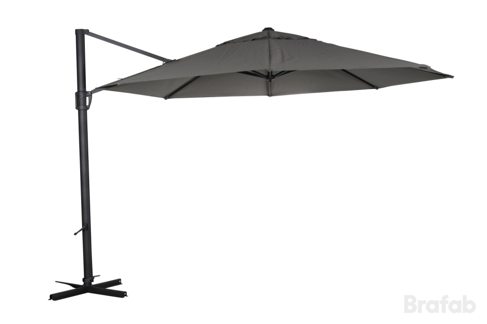 Fiesole parasol 3,5 m - Anthracit Alu/Gray