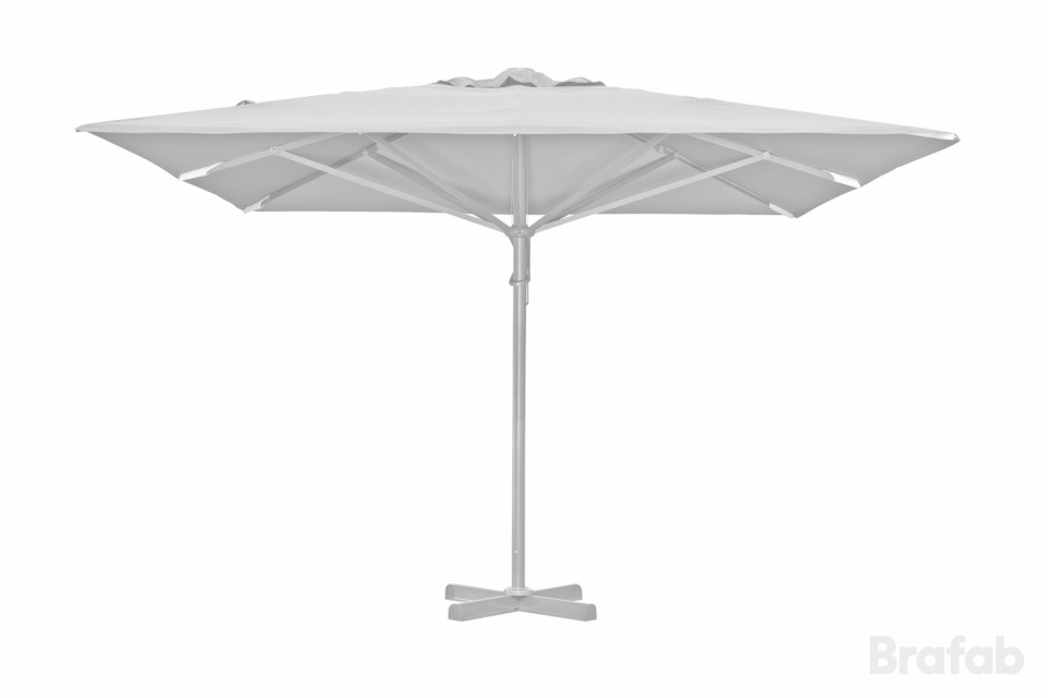 Paris parasol 4x4 m - Hvid/hvid